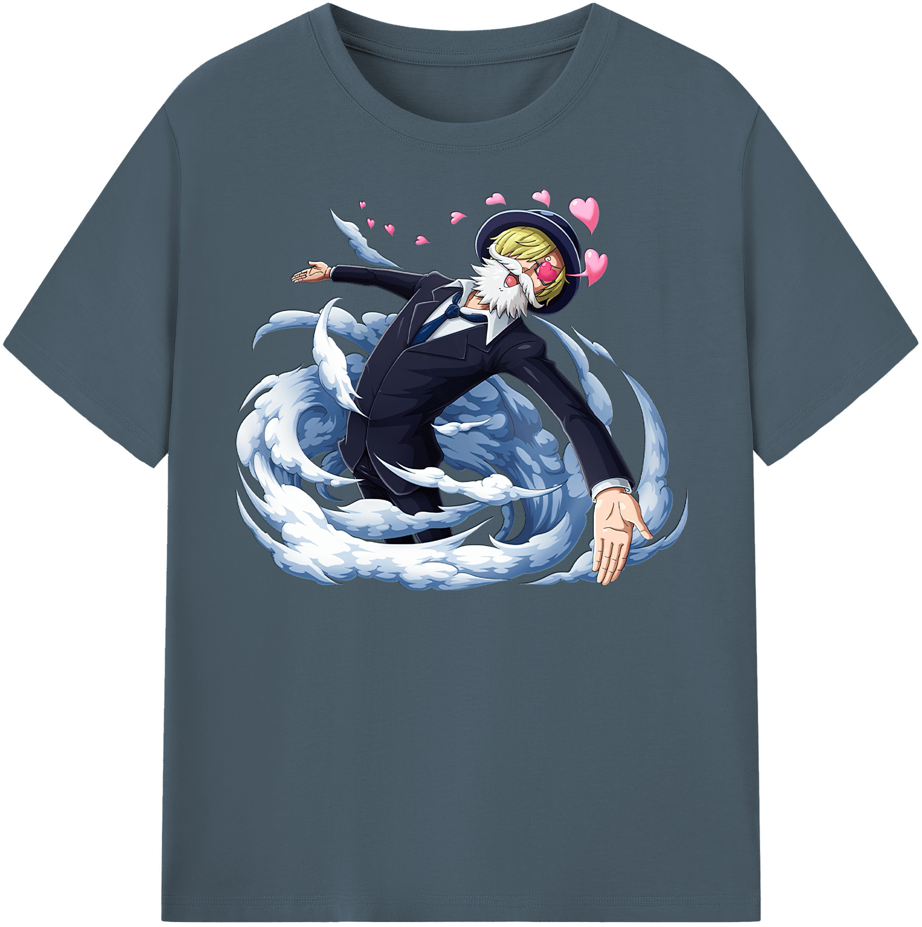 ワンピース サンジ ONE PIECE Sanji 綿100％半袖Tシャツ（フロントプリント）